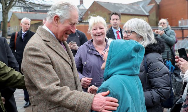 Prince Charles visits flood victims in South Wales