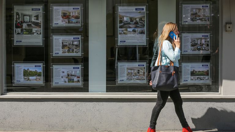 A woman walks past adverts in the window of an estate agent in London on August 17, 2016 
From computers and cars to carpets and food, Britain's decision to leave the EU is beginning to hit consumers in the pocket, having already spread uncertainty through the property market. There are fears over the UK housing market, but deflation is more of a concern than price rises in this key sector. Figures released Monday showed that residential rents for new lets in London had fallen for the first time in six years. In addition, homeowners have seen the value of their property rise on average by just 2.1 percent in the year up tol August, a slowdown from the breakneck growth of recent years, according to property website Rightmove.
 / AFP / DANIEL LEAL-OLIVAS        (Photo credit should read DANIEL LEAL-OLIVAS/AFP via Getty Images)