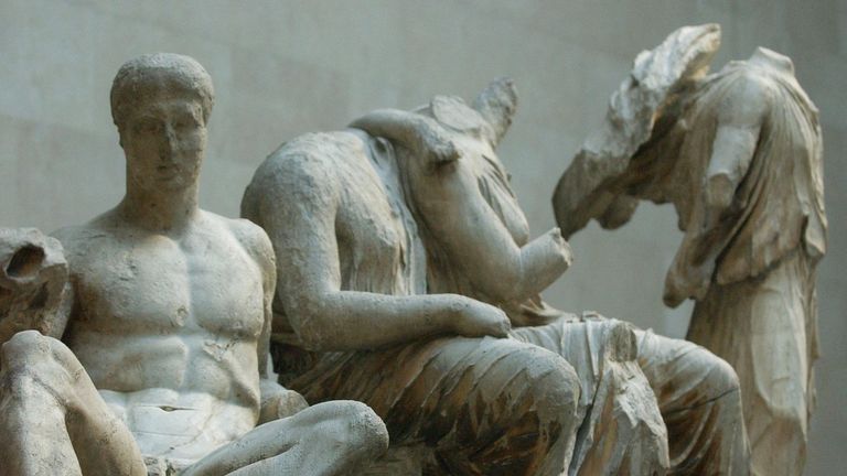 A Sections of the Parthenon Marbles in London's British Museum.  The current Lord Elgin, ancestor of Lord Elgin, the British ambassador to the Ottoman Empire between 1803 and 1812 who originally brought the marbles to Britain, claimed today on BBC Radio Four's Today programme, that the Greeks could not be trusted to look after the marbles if returned to their country of origin. The British Museum, which houses the stones, has refused to hand them over despite a campaign which has been running for more than 40 years, that has recently won the backing of public figures including Dame Judi Dench, Vanessa Redgrave and Julie Christie.