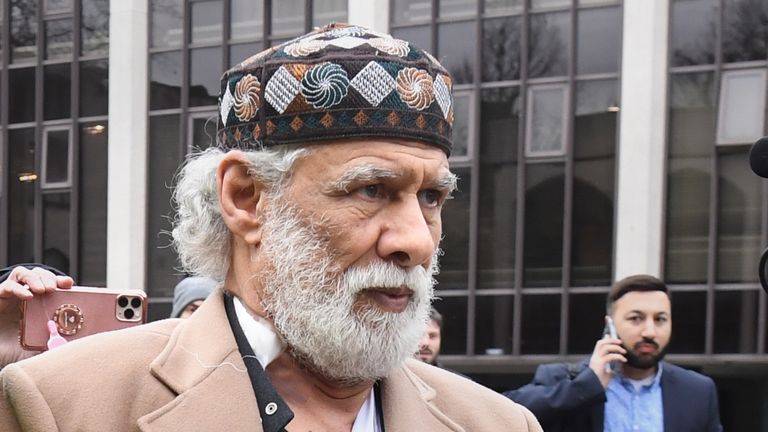 Muslim prayer leader Raafat Maglad arrives at the London Central Mosque, near Regent's Park, north London, where a man was arrested on suspicion of attempted murder on Thursday after police were called to reports of a stabbing.