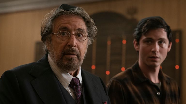 Al Pacino and Logan Lerman star in Hunters. Pic: Amazon Prime Video