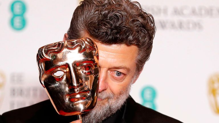 Andy Serkis won the outstanding British contribution to cinema prize