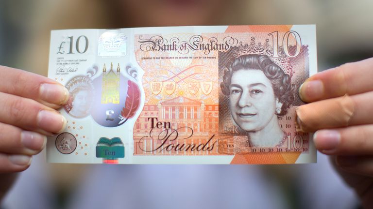 The UK&#39;s banknotes have gradually been transitioning from paper to polymer