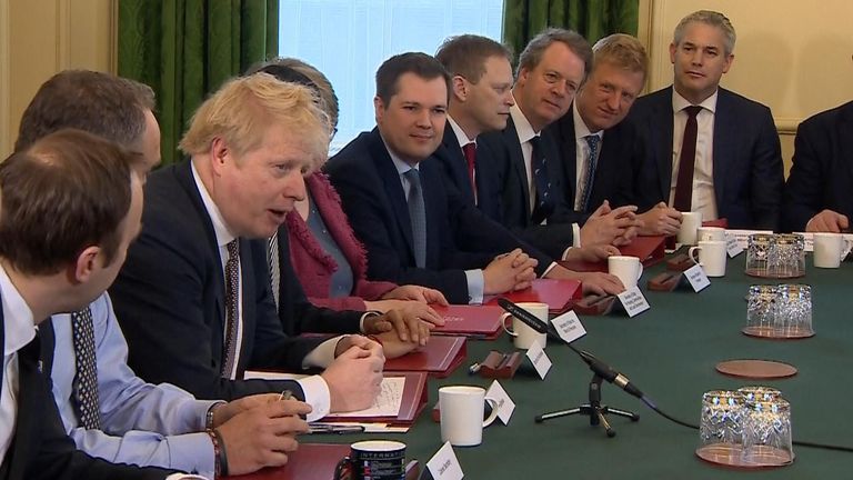 Boris Johnson cabinet meeting