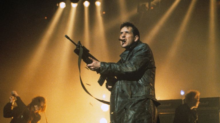 Bill Drummond performing with KLF and Extreme Noise Terror in 1992. Pic: Richard Young/Shutterstock