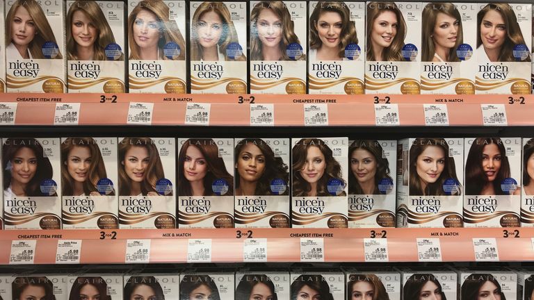 Boxes of Clairol 