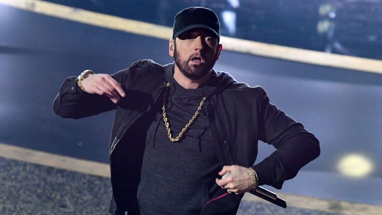 Eminem made a surprise appearance at the Oscars