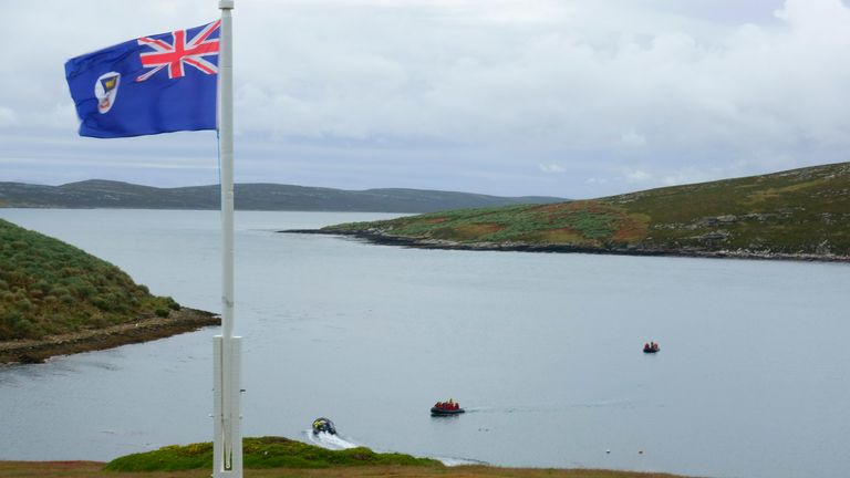 The flags of the Falkland Islands