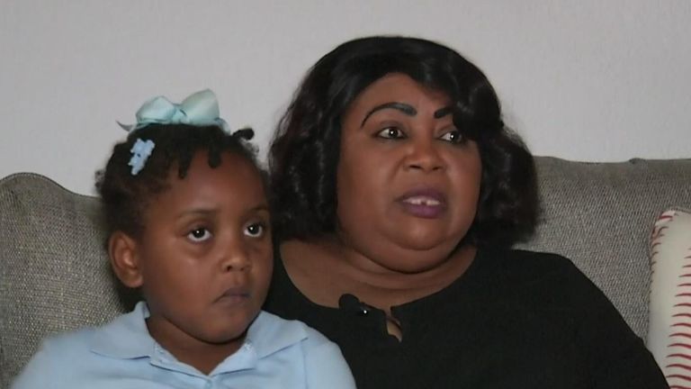Kaia Rolle's grandmother Meralyn Kirkland says the six-year-old has been charged with battery Pic: ClickOrlando.com