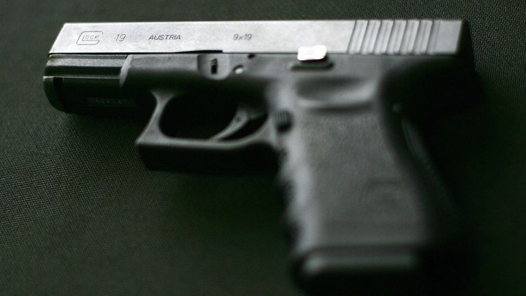 A 9mm Glock pistol
