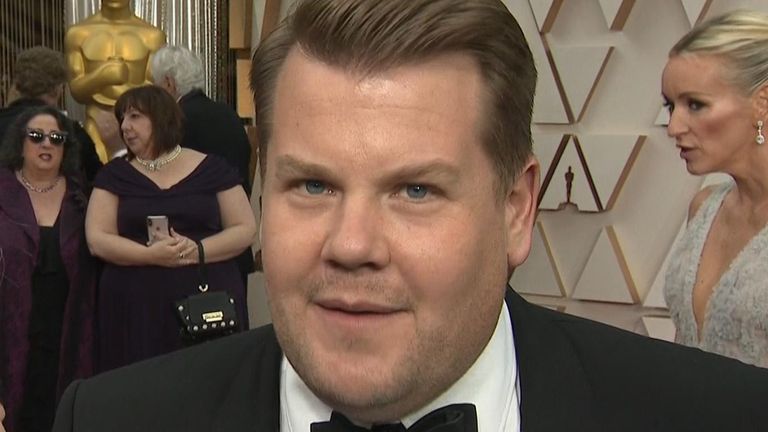 James Corden was presenting an award at the Oscars but he was joined by a special friend on the red carpet.