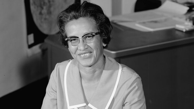 NASA research mathematician Katherine Johnson is photographed at her desk at Langley Research Center in Hampton, Virginia, U.S., in this image from 1966. NASA/Handout via REUTERS ATTENTION EDITORS - THIS IMAGE HAS BEEN SUPPLIED BY A THIRD PARTY.