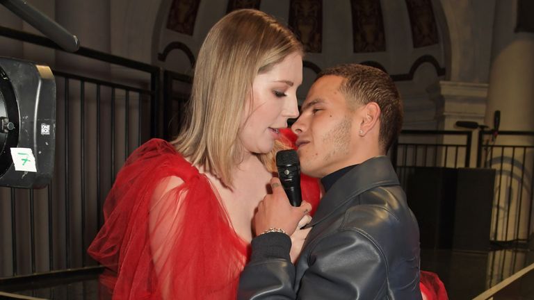 Katherine Ryan and Slowthai attend The NME Awards 2020 at the O2 Academy Brixton on February 12, 2020 in London, England