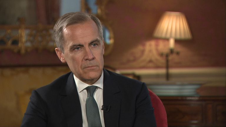 Mark Carney spoke exclusively to Sky News' Economics Editor Ed Conway for his last interview as Bank of England governor