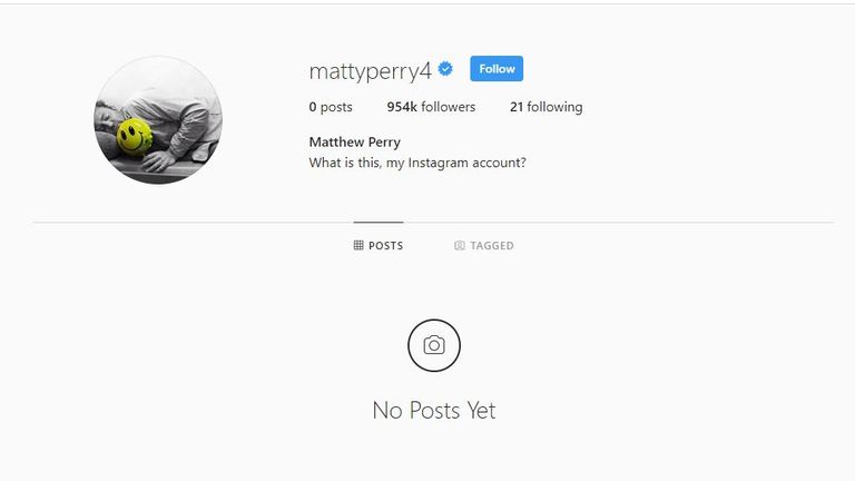Perry is yet to post from his Instagram page 