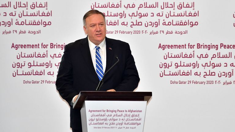 US Secretary of State Mike Pompeo described the peace deal signing as a 'momentous day'