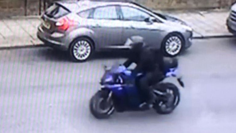 Motorbike is seen on CCTV pursuing Streatham attacker Sudesh Amman