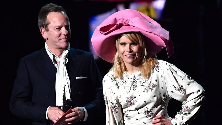 Keifer Sutherland and Paloma Faith at the Brits