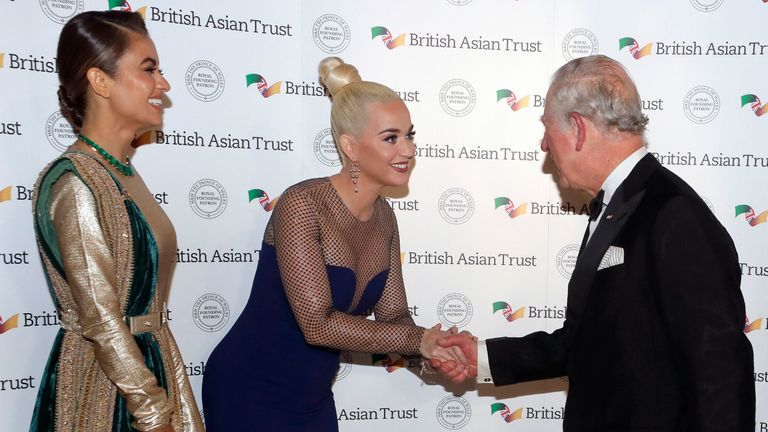Prince Charles and Katy Perry were overheard discussing his plants alongside Indian businesswoman Natasha Poonawalla