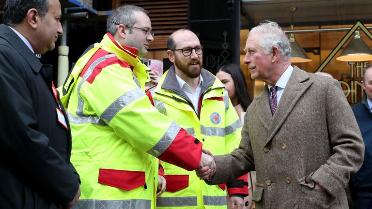 Prince Charles thanks emergency service workers