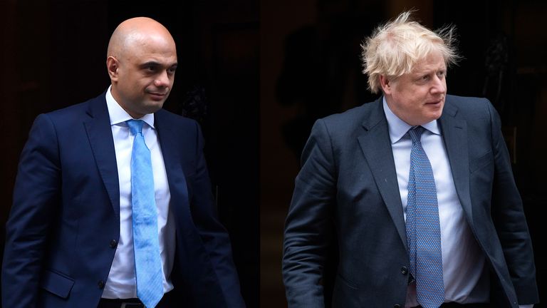 Sajid Javid quit as Boris Johnson's chancellor on Thursday