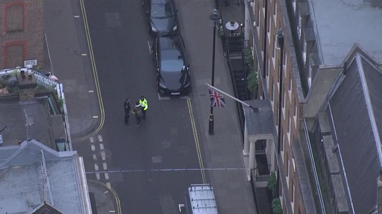 Police cordoned off a large part of Soho