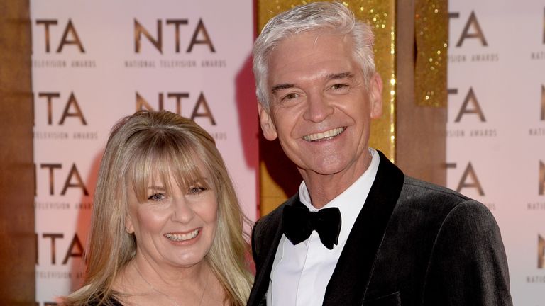 Stephanie Lowe and Phillip Schofield attend the National Television Awards 2020 at The O2 Arena on 28 January 2020 in London
