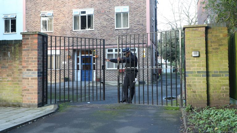 A property - believed to be a bail hostel - was cordoned off