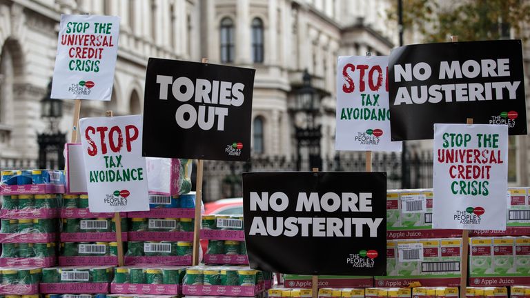 The Conservative policy has been heavily criticised by anti-austerity campaigners 