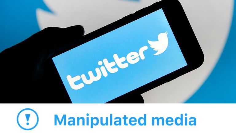 Twitter will add a warning label to the bottom of doctored images