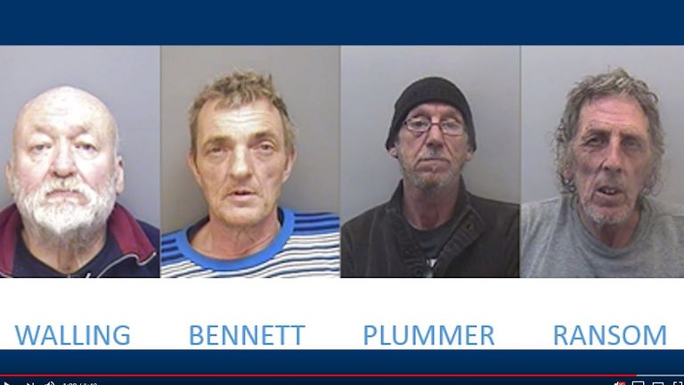 These four men were jailed for people smuggling: Frank Walling, 72, from Colne, Glen Bennett, 55, from Burnley, Keith Plummer, 63, and Jon Ransom, 63, from Kent
