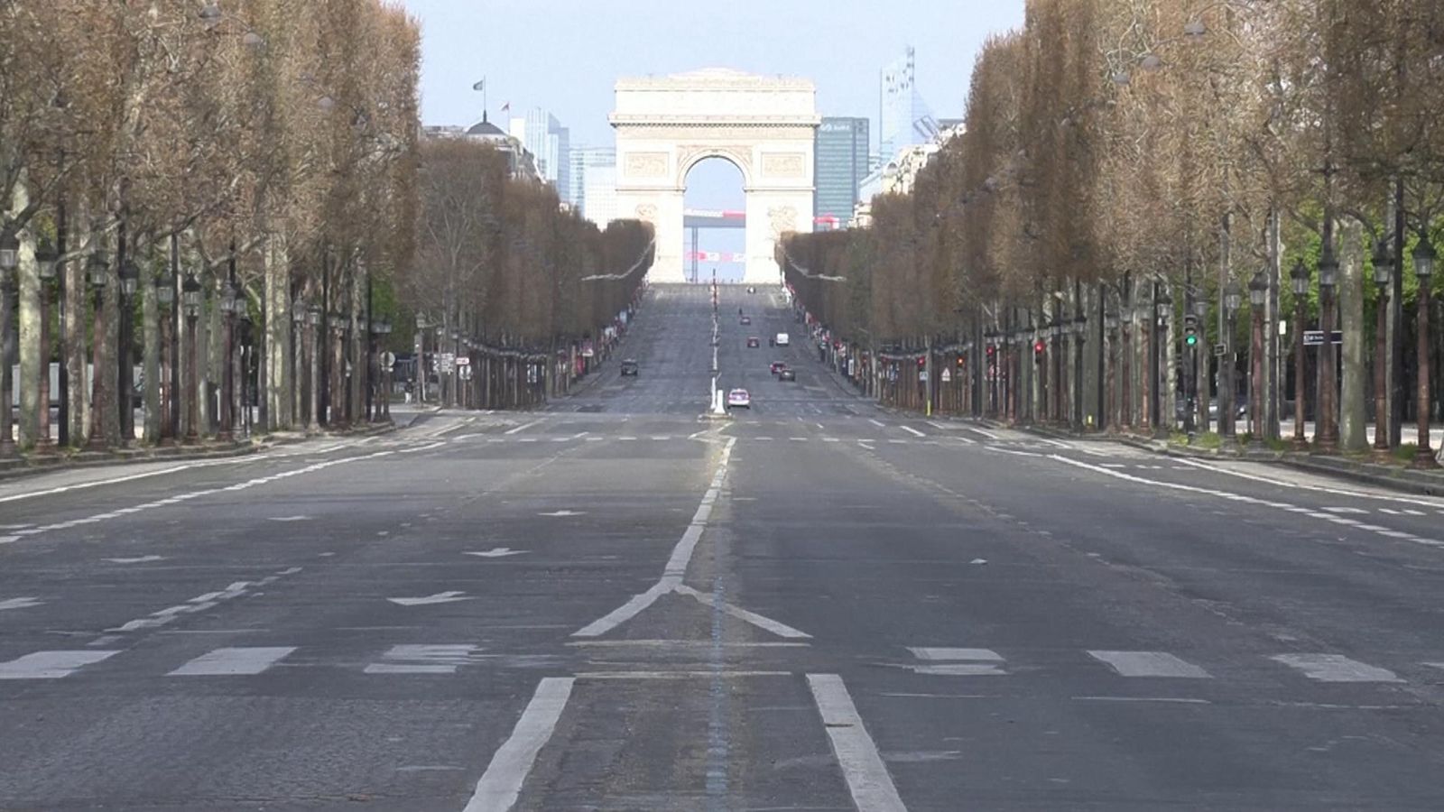 Coronavirus: The empty streets of Paris | World News | Sky News