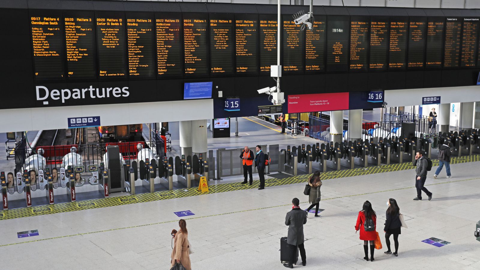 Coronavirus: Rail services to be cut down from Monday | UK News | Sky News
