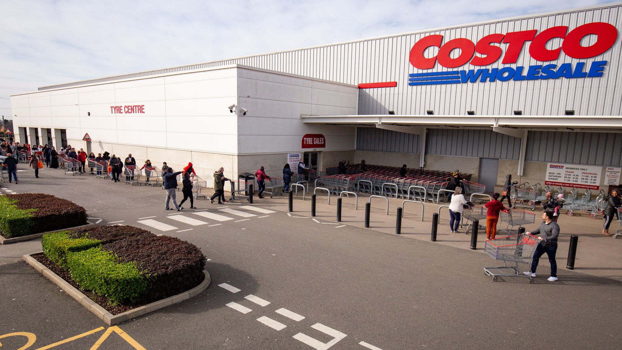 Coronavirus Panic buyers strip shelves as England prepares for