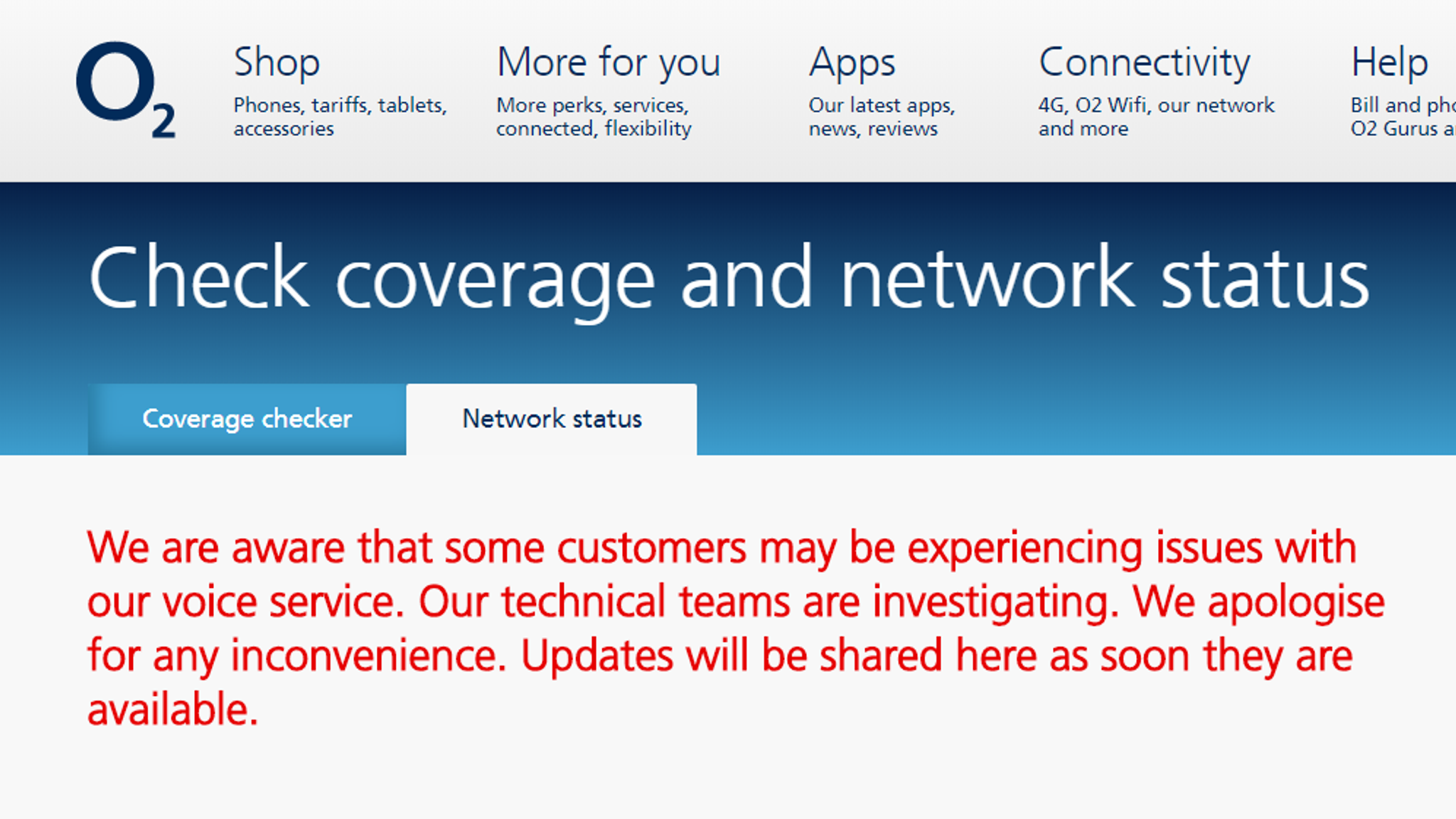 Coronavirus O2 network outage as people work from home Science