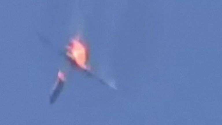 Syria’s official news agency said two of its warplanes were shot down by Turkish forces inside northwest Syria.