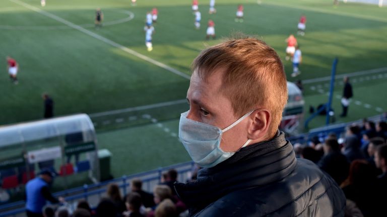 Professional football has ground to a halt around the world - not in Belarus