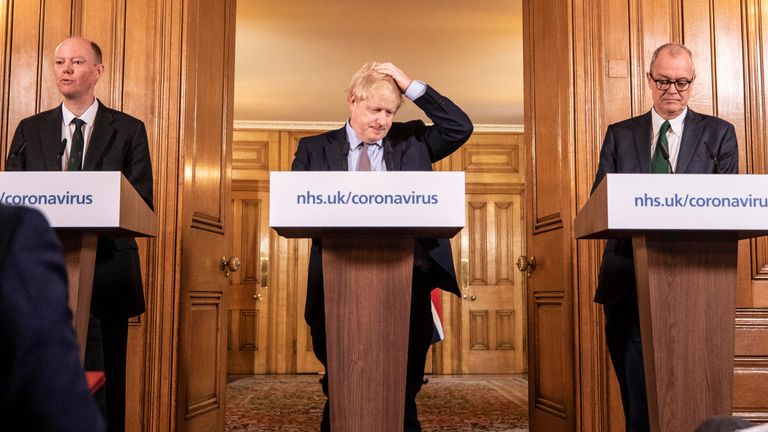 Boris Johnson gave a news conference in Downing Street on Monday