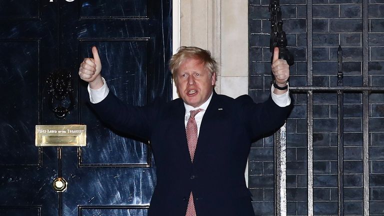 Boris Johnson joined in outside Number 10
