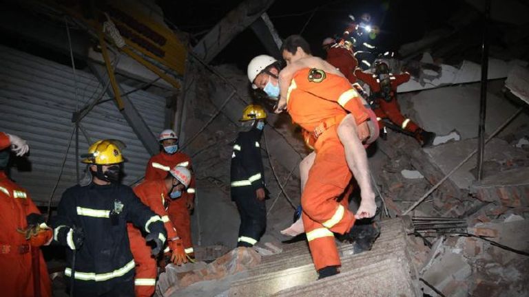 Dozens have been rescued already. Pic: Weibo/Emergency Management Department