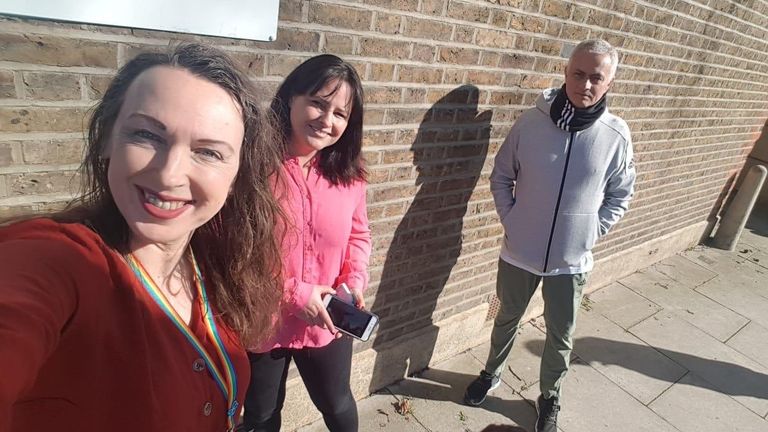 Jose Mourinho helped Age UK deliver food in Enfield on Monday