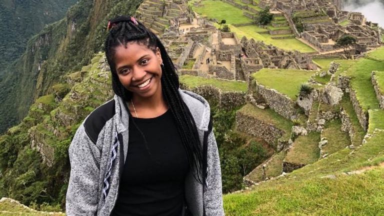 Nadeen Griffiths, from London, visiting Machu Picchu