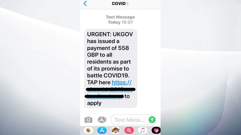 People have received messages claiming they would receive tax refunds because of coronavirus