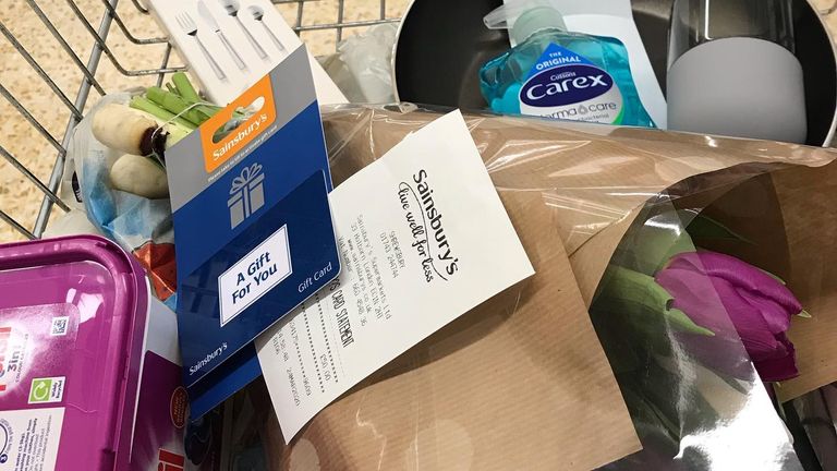 These flowers and gift token from a Sainsbury's staff member helped lift the doctor's spirits