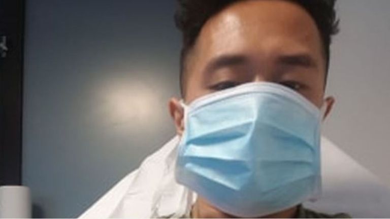Daryl Doblados fell ill just 10 days after competing in a half marathon