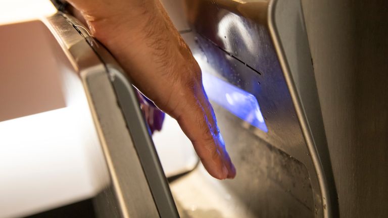 There is concern hand dryers may help spread coronavirus if people using them have not washed their hands properly