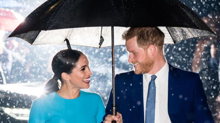 The couple attended the event on a very damp night in the capital