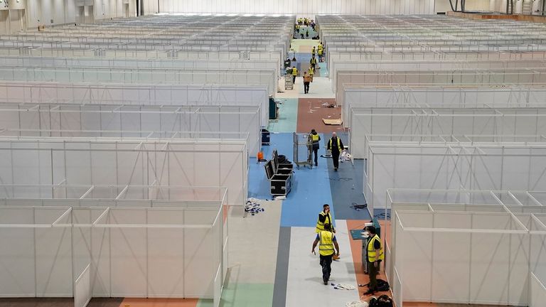 Inside NHS Nightingale at London&#39;s Excel centre