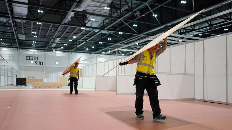 Coronavirus: Pictures of NHS Nightingale hospital show scale of ...