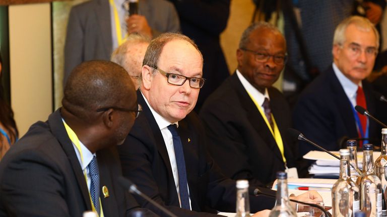 Prince Albert attended a WaterAid summit hosted by Prince Charles